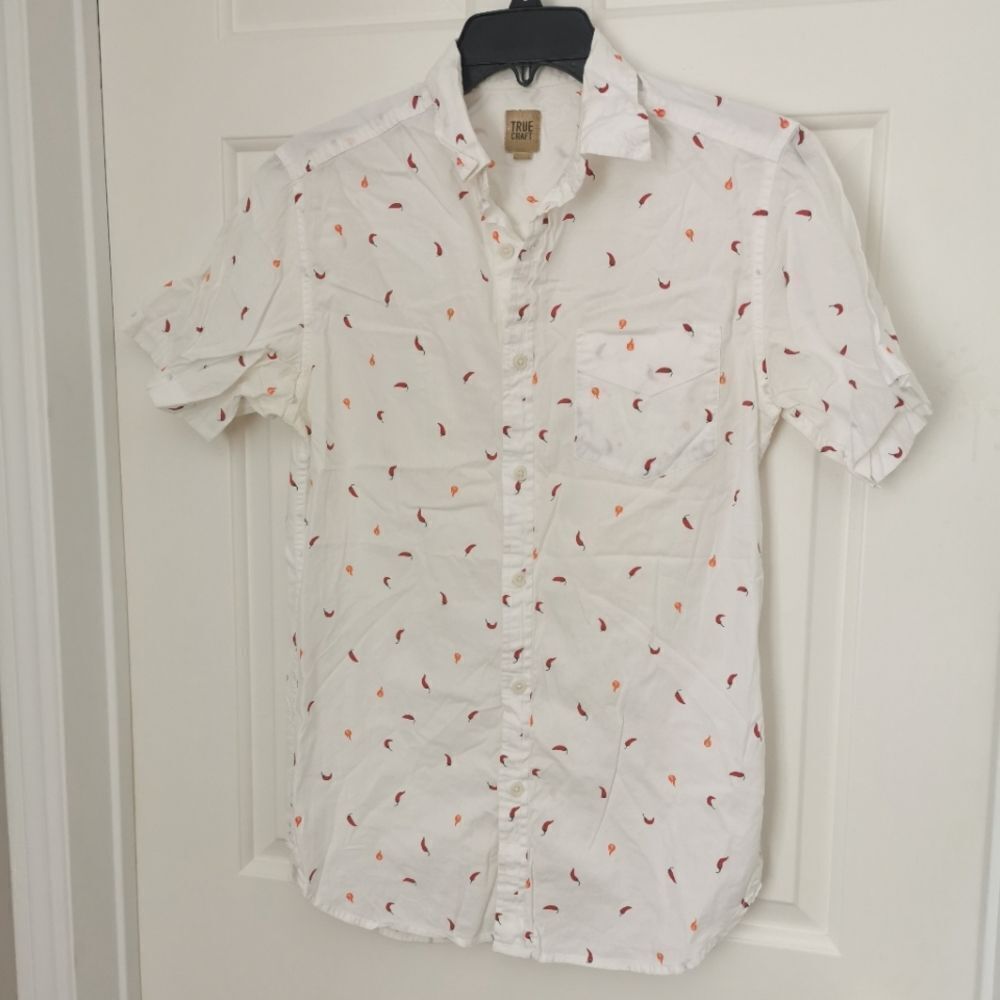 True craft short sleeve button down shirt size S